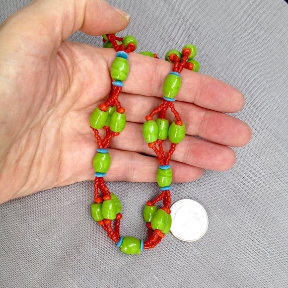 Vintage Jewelry Vintage African Glass Bead Choker Necklace Poshmark